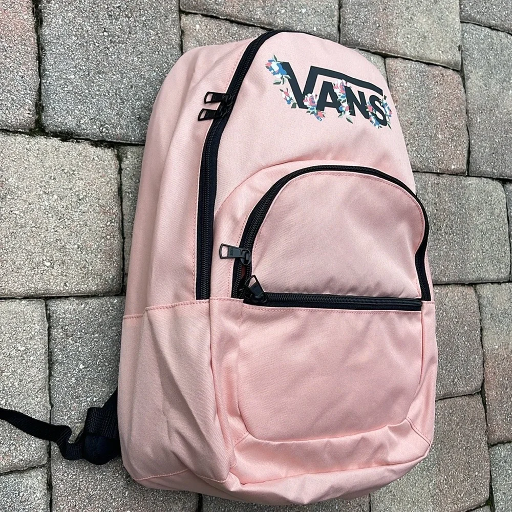 Vans Ranged 2 Prints Adult Laptop Backpack One Size (Coral Cloud-asphalt) NWT